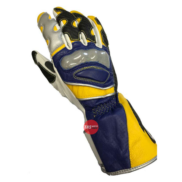 Spidi Tech Comp Gloves Black/Yel/Blu Med -