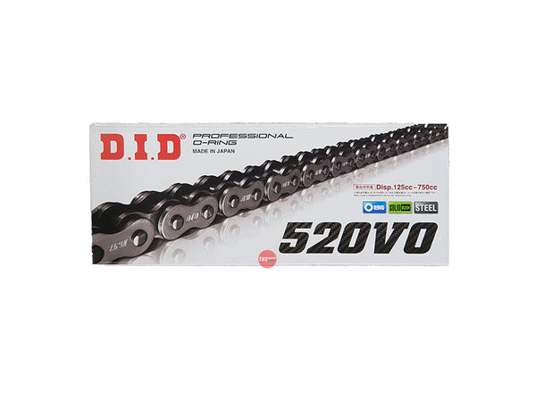 D.I.D 520VO x118FB O'Ring solid bush DID chain w/clip link