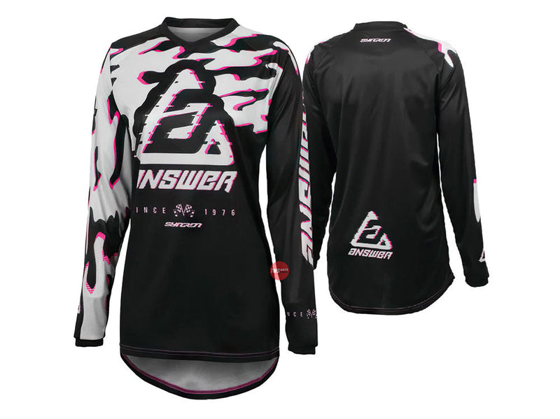 Answer Syncron Meltdown MX Jersey Black / Magenta / Gray A23.5 Size Womens 2XL