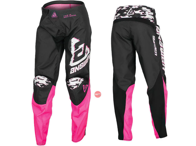 Answer Syncron Meltdown MX Pant Black / Magenta / Gray A23.5 Size Womens 8 32"