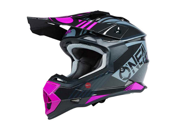 Oneal 2SRS Rush V.22 Black Pink Off Road Helmet Size Youth Small 49 50cm