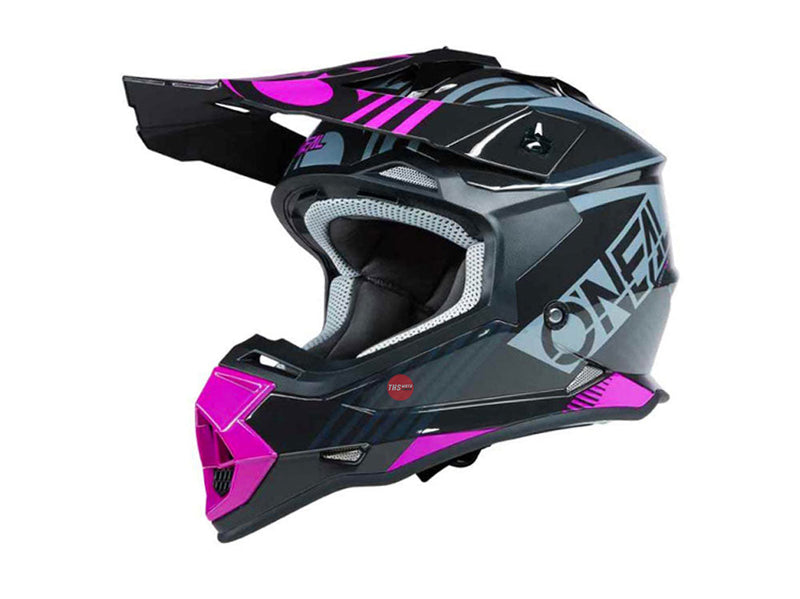 Oneal 2SRS Rush V.22 Black Pink Off Road Helmet Size Youth Small 49 50cm