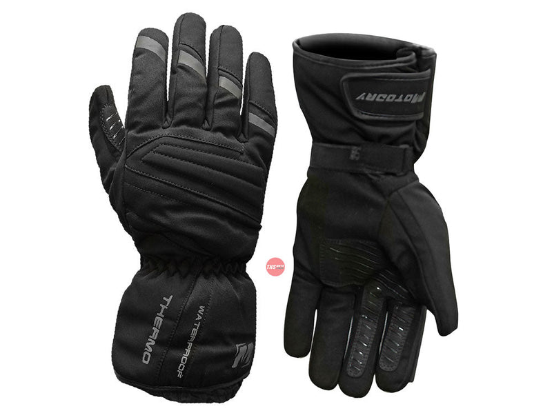 MotoDry Thermo Black Road Gloves Size 4XL