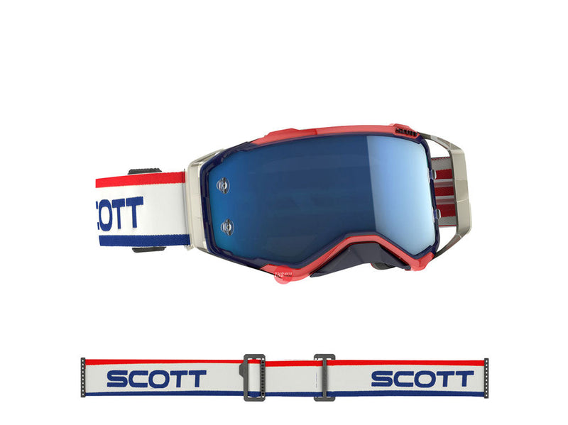 Scott Prospect Goggle Retro White/ Blue Chrome Works Lens Sc