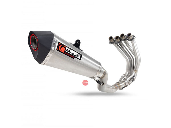 Scorpion Ninja ZX-25R Serket Taper Full System Brushed Stainless Steel 2020-2022