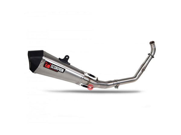 Scorpion YZF-R125 Serket Taper Full System Brushed Stainless Steel Sleeve 2021-2023