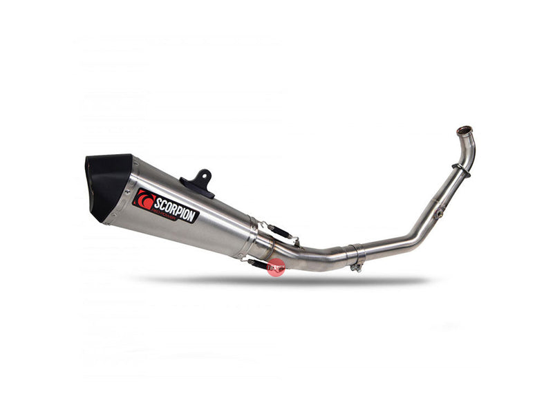 Scorpion YZF-R125 Serket Taper Full System Brushed Stainless Steel Sleeve 2021-2023