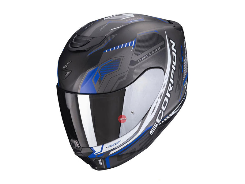 Scorpion EXO-391 Haut Matte Black/Blue Road Helmet Size Large 60cm