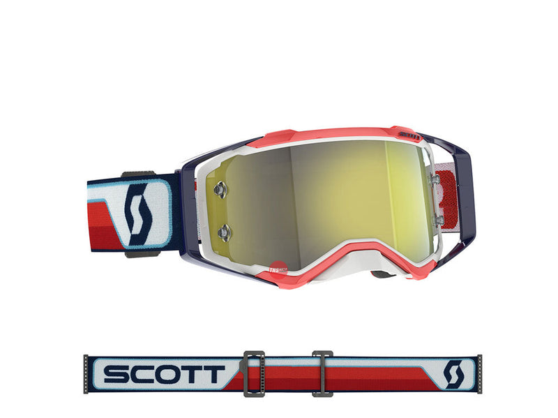 Scott Prospect Goggle Red/White Yellow Chrome Works Lens