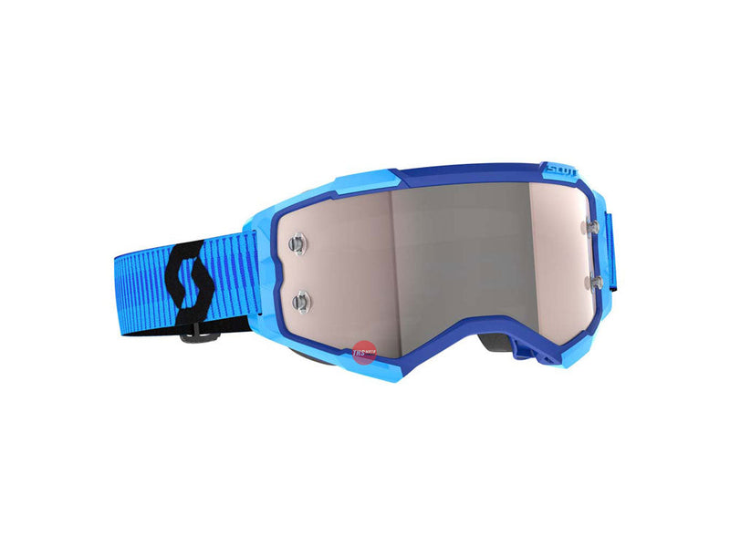 Scott Fury Goggle Blue/Black Silver Chrome Works