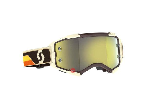 Scott Fury Goggle Deep Brown/Beige Yellow Chrome Works