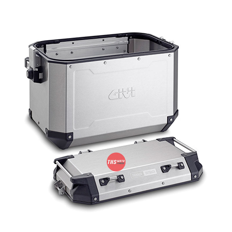 Givi Cam-Side Pannier Pair 48Lt Ea New Outback Alu Silver -Special