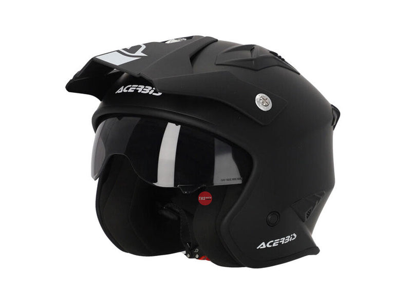 Acerbis Jet Aria ECE 22-06 Black 2 Open Face Helmet Size Large 60cm