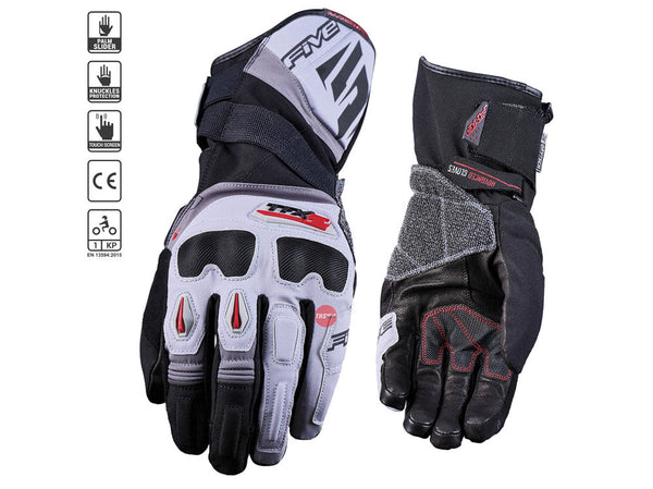 Five TFX 2 WP Grey / Red Road Gloves Size 11 XL