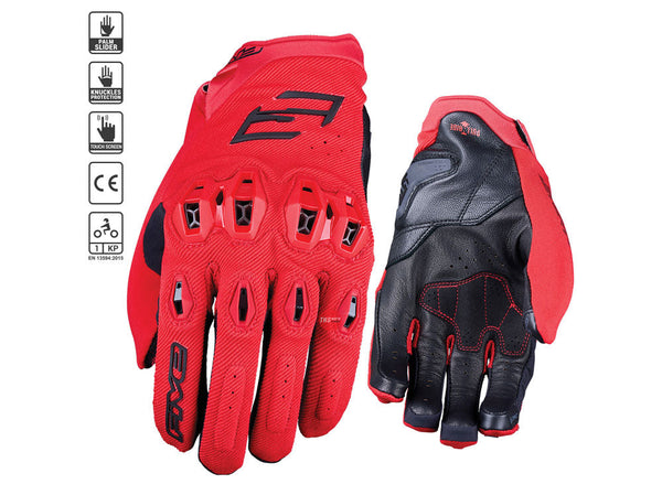 Five Stunt EVO 2 Red Road Gloves Size 13 3XL