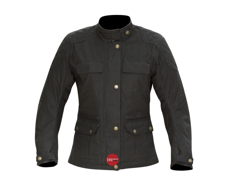 Merlin Buxton Ladies Wax Jacket Black 2Xs -