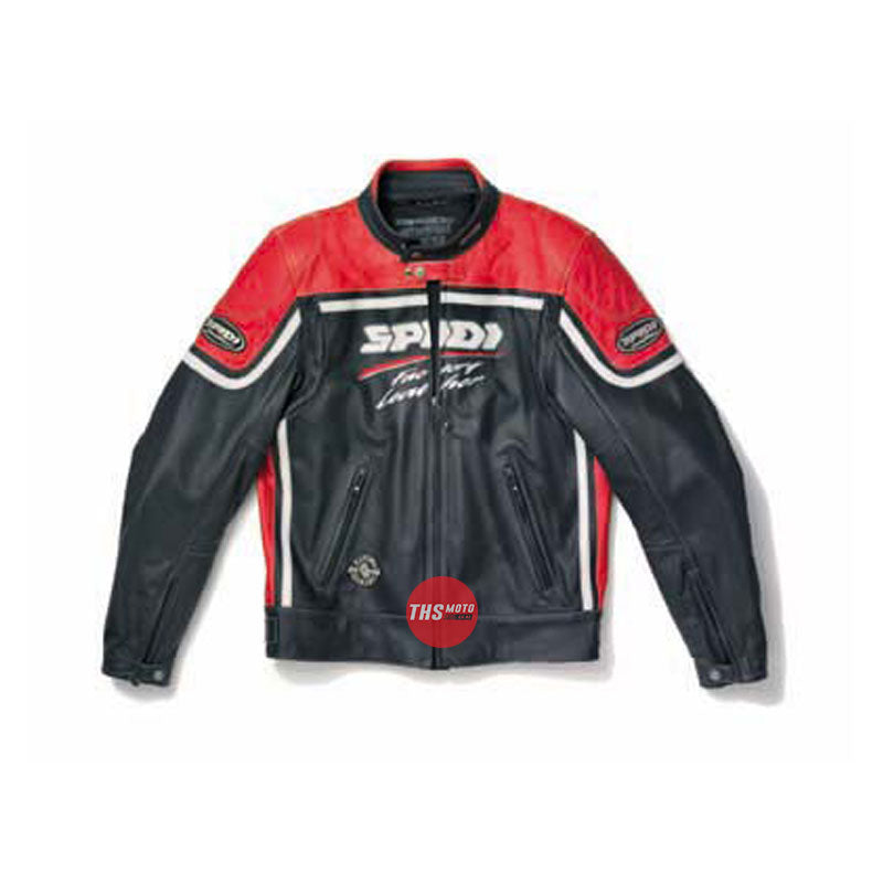 Spidi Nasty Mens Leath Jkt Black/Red Med