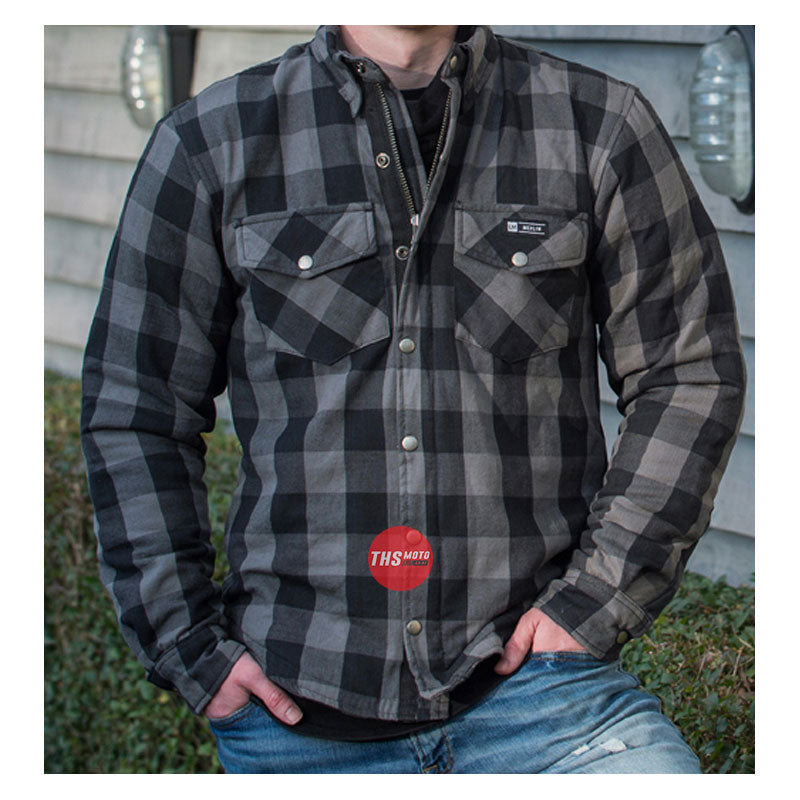 Merlin Axe Checkered Shirt Grey Large