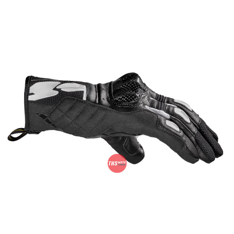 Spidi Gloves G-Carbon Leather Short Black/White Large