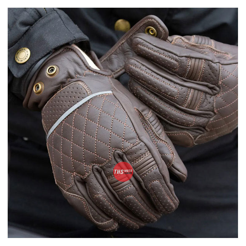 Merlin Stewart Leather Gloves Brown Small