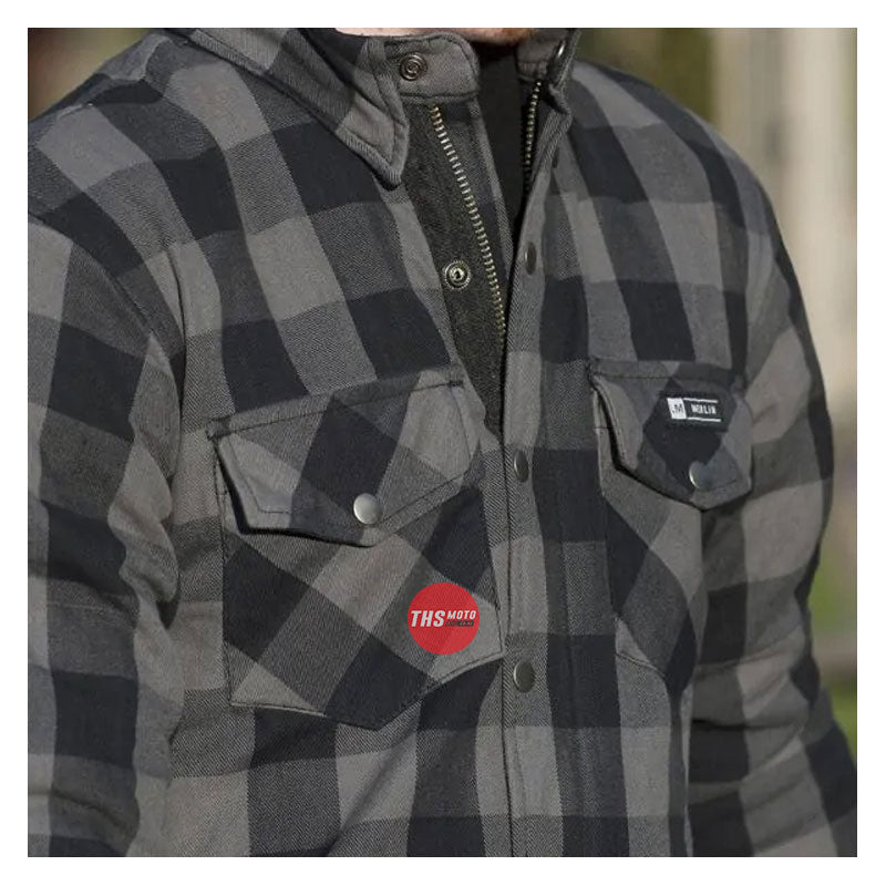 Merlin Axe Checkered Shirt Grey Medium