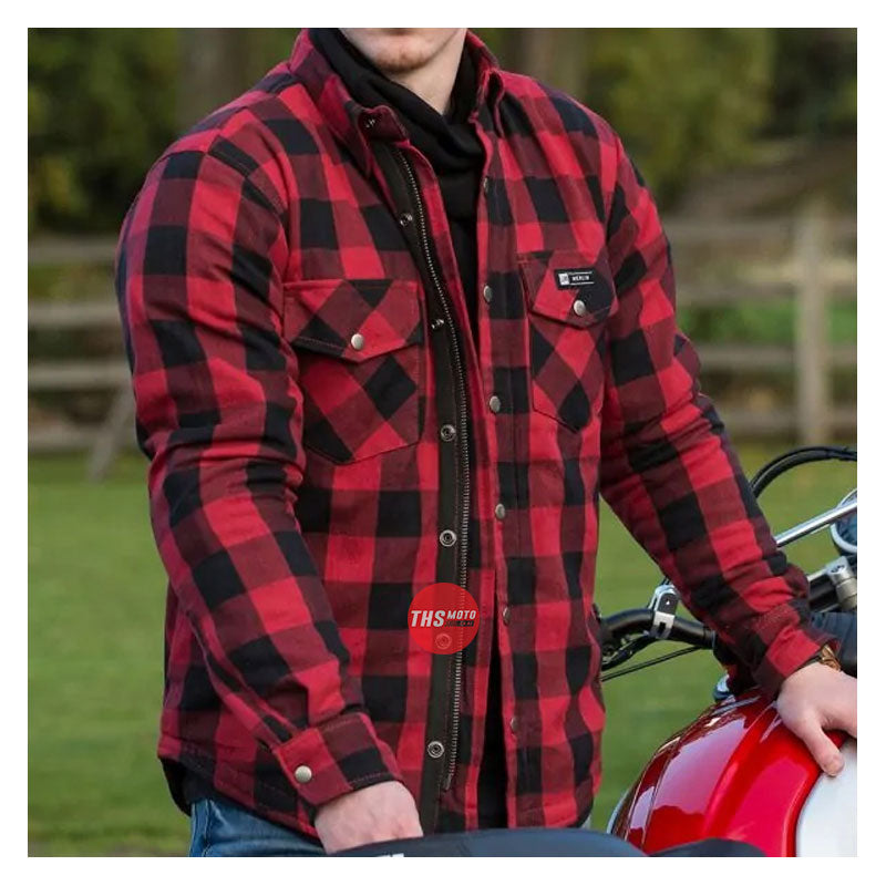 Merlin Axe Checkered Shirt Red 2XL