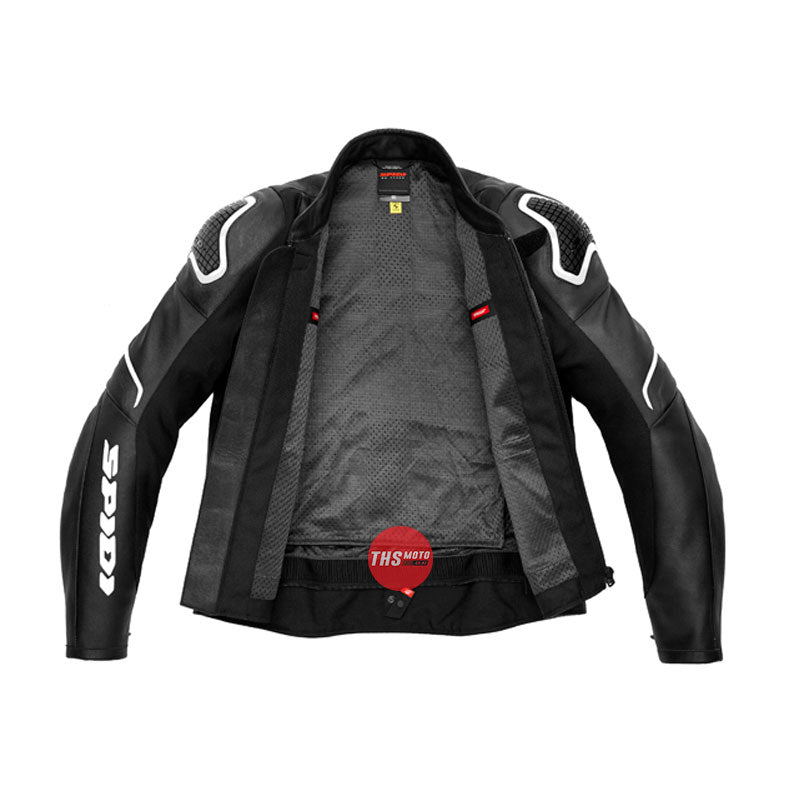 Spidi Jacket Leather Evorider 2 Black/Red 54