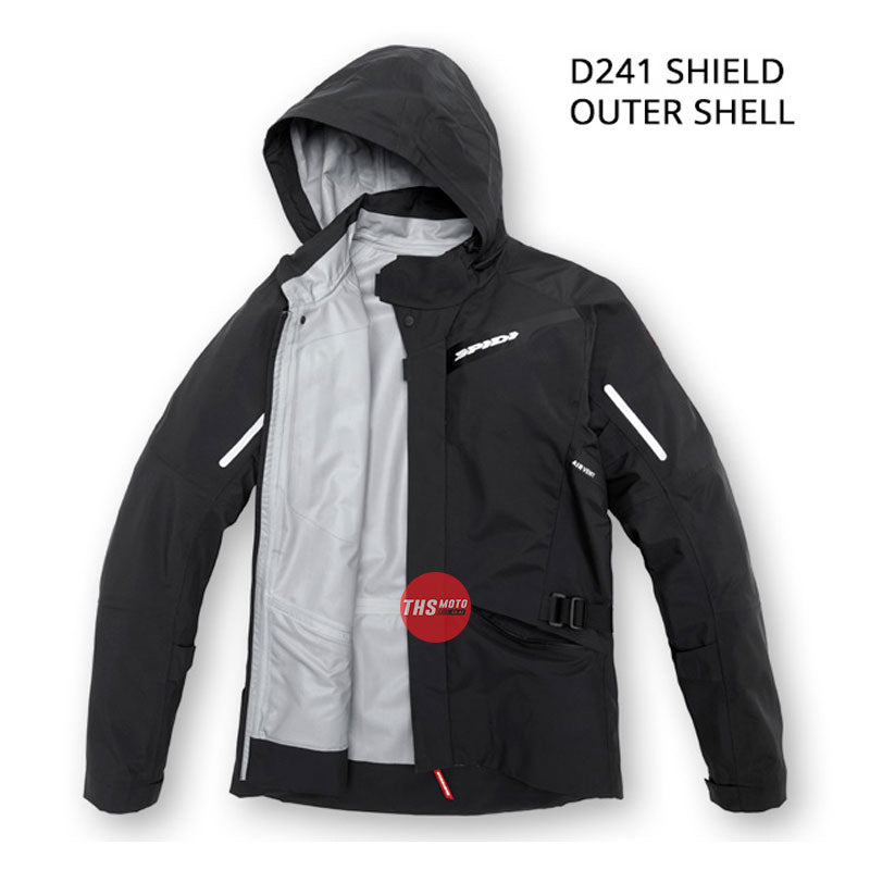 Spidi Mission-T Shield Jacket Black/Ice XXL