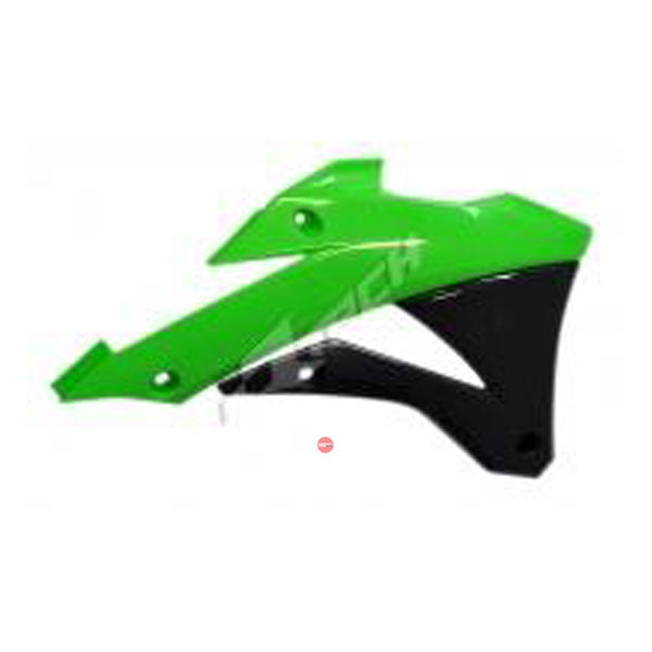 Rtech Radiator Shrouds KX85 14-21 KX100 Green/Black