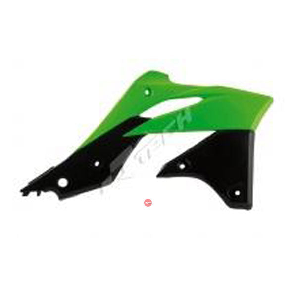 Rtech Radiator Shrouds KX250F 13-16 Green Black