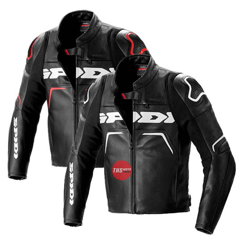 Spidi Jacket Leather Evorider 2 Black/White 56