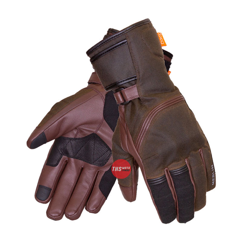 Merlin Ranger Long Wax Gloves Brown Large