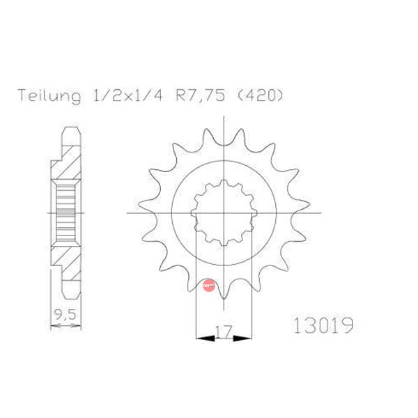 Moto Master Sprocket Front 12T 12 Tooth