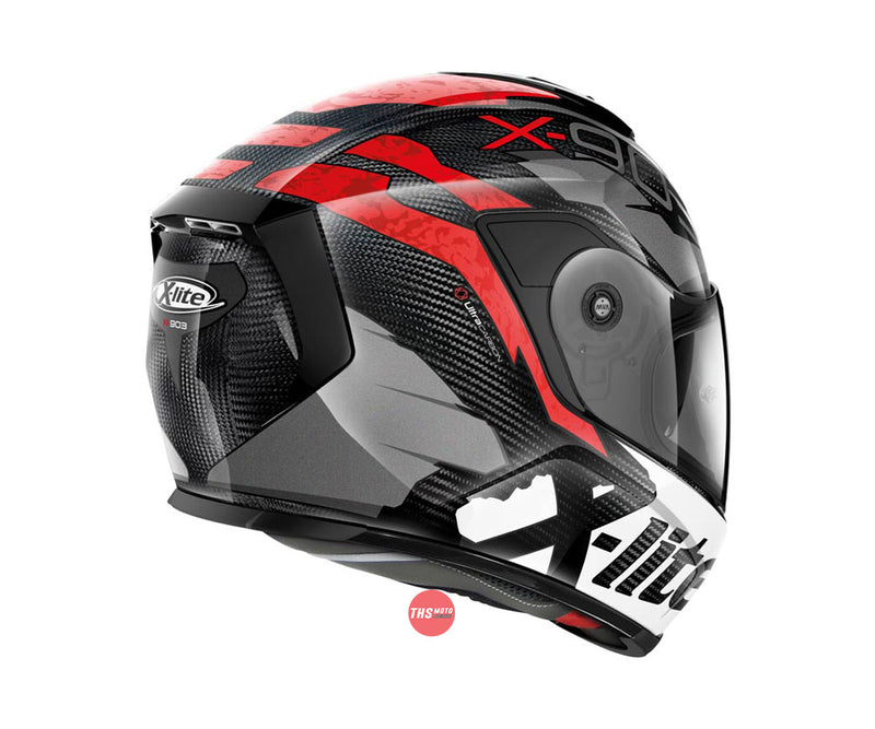 Nolan Helmet X903 Ultra Carbon Barrage Carbon/White/Red 2XL