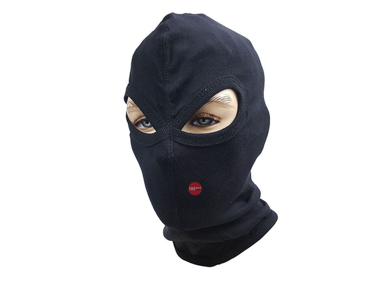 Speed-X balaclava black cotton twin eye port