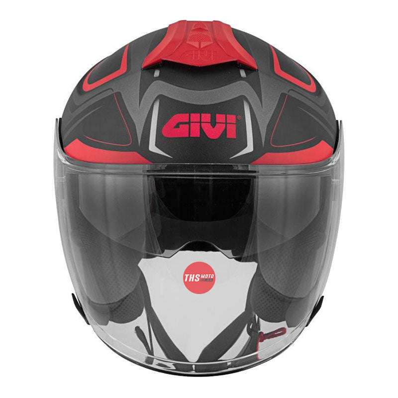 Givi X22 Planet Jet Helmet Solid Colour Grey/Red 61/XL