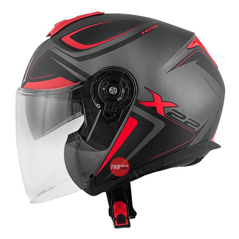 Givi X22 Planet Jet Helmet Solid Colour Grey/Red 54/X-Small