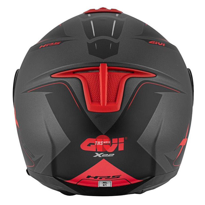 Givi X22 Planet Jet Helmet Solid Colour Grey/Red 54/X-Small