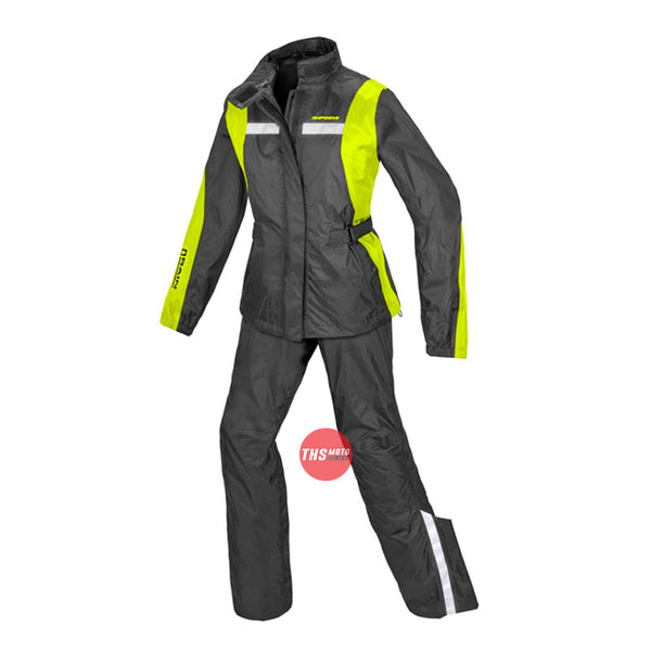 Spidi Waterproof Touring Suit Lady Black/Fluro Small