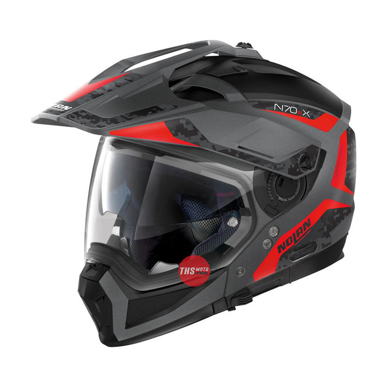 Nolan Helmet N70-2X Flat Lava Grey/Red 2XL