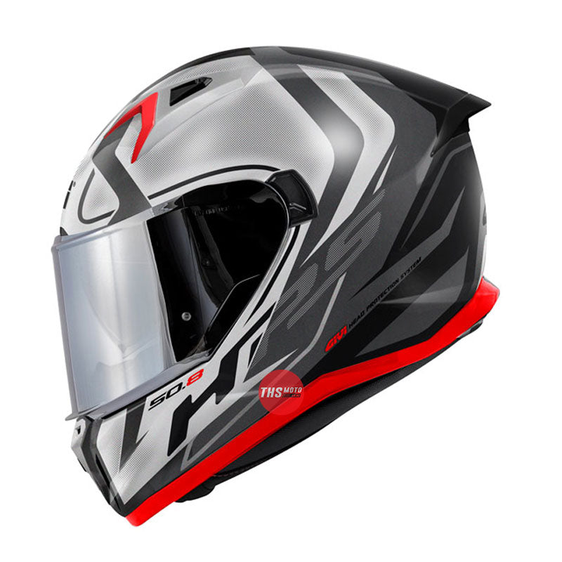 Givi Helmet Full Face 50.8 Racer Matt Black/Titanium Silver 60/Large