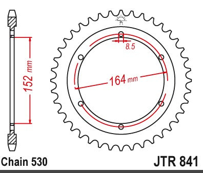 JT Sprocket Rear OE Steel T42