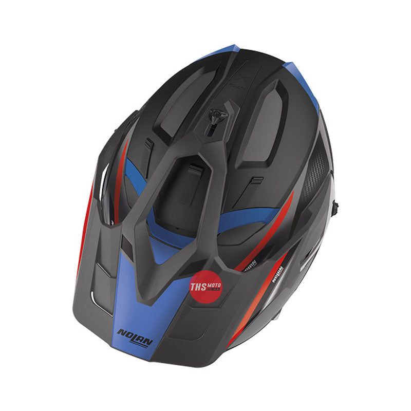 Nolan Helmet N70-2X Earthquake Flat Lava Grey / Blue Red XL