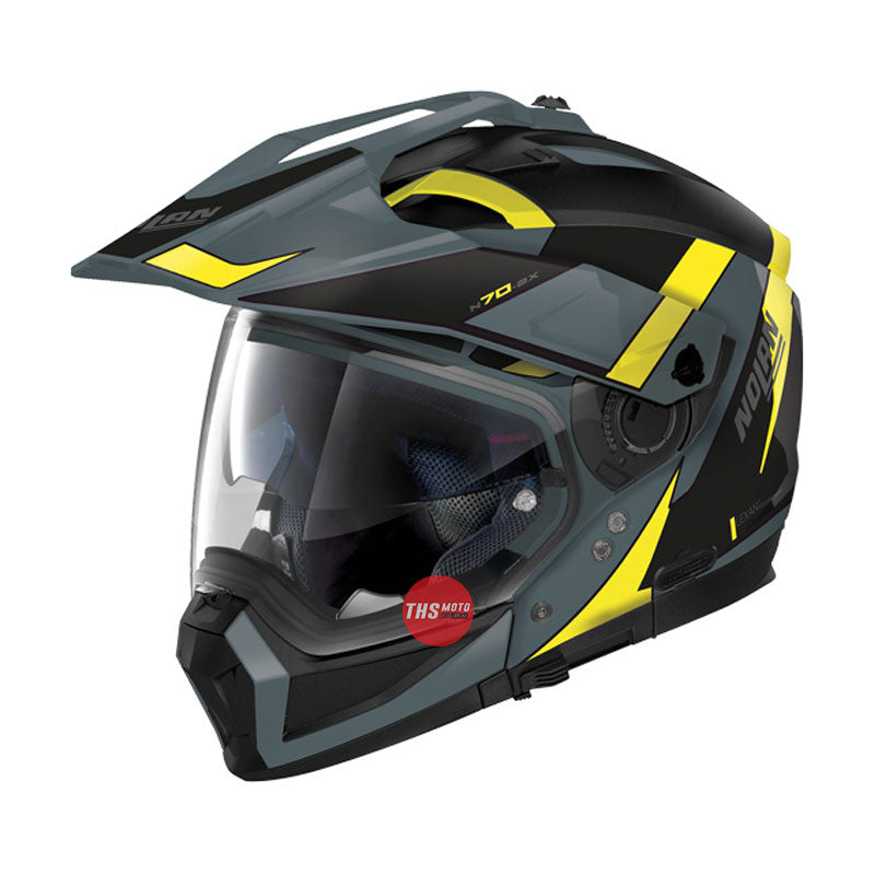 Nolan Helmet N70-2X Skyfall Flat Lava Grey / Yellow Large