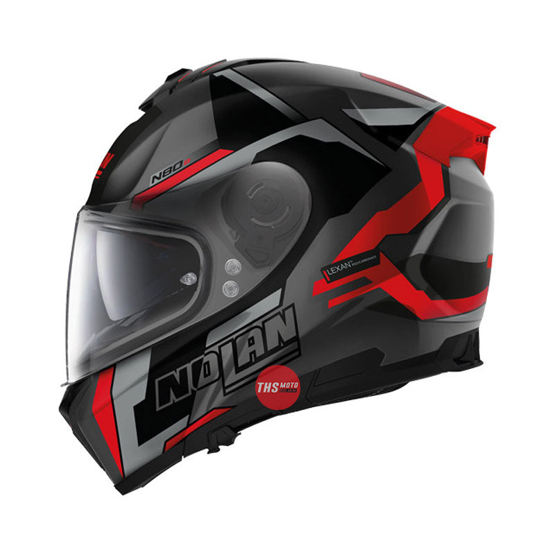 Nolan Helmet N80-8 Wanted Flat Lava Grey / Red XL