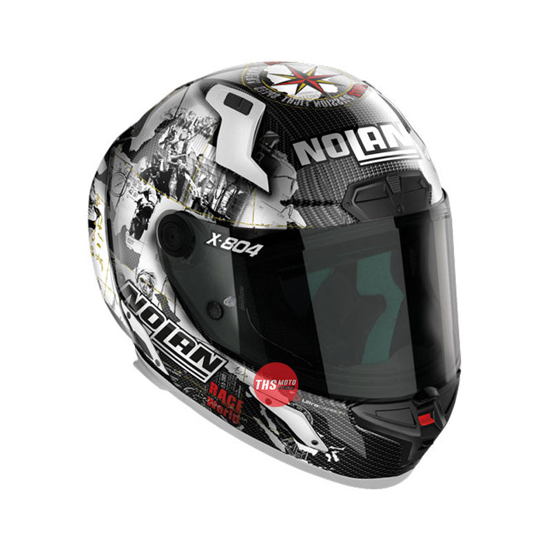 Nolan Helmet X804Rs Ultra Carbon Replica C. Checa White Large