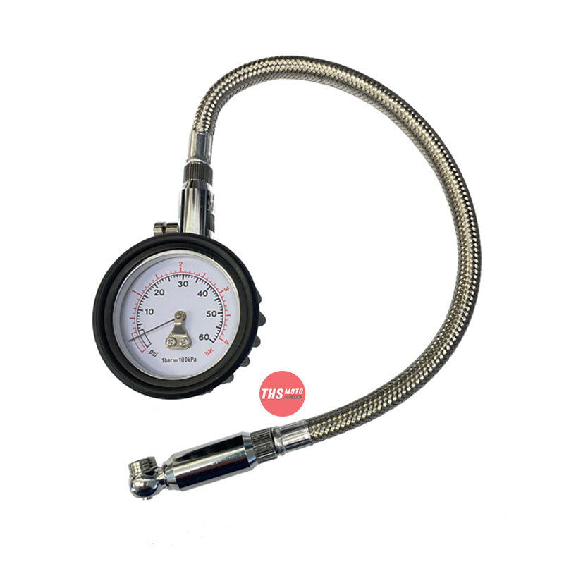 Dragon Stone 0-60 Psi Tyre Pressure Gauge 90 Deg. Head