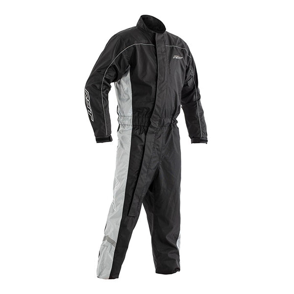 RST Hi-Vis Waterproof Suit Rainsuit Black Grey Size EU 42 Medium