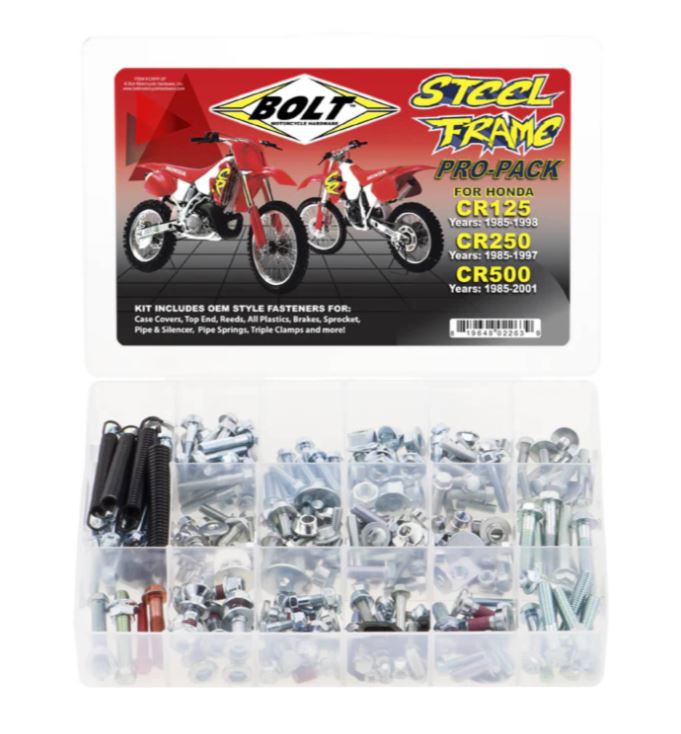 BOLT HONDA CR STEEL FRAME'85+ PRO PACK   - 2 Stroke