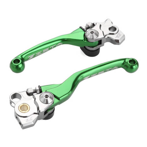 Zeta Pivot Lever Set FP - Kawasaki - Green ZE44-1124